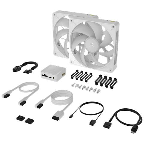 Ventole RGB iCUE LINK RX140 MAX RGB 14 cm Kit 2 Pezzi Case PC Colore Bianco - Foto 2