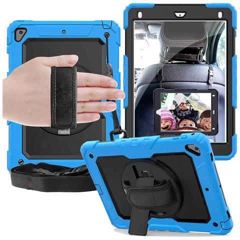 Custodia Per Ipad Air 3/pro 10.5"" Con Supporto E Tracolla Blu - Foto 1