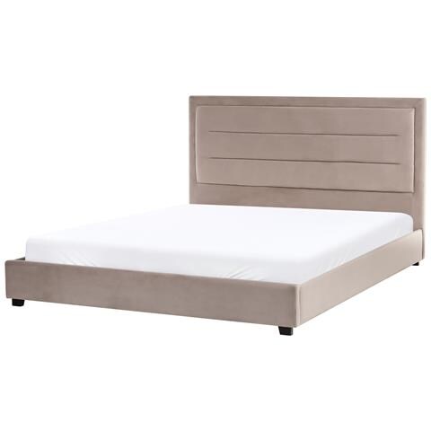 Letto Ad Acqua Velluto Rouen 180 X 200 Cm Tortora - Foto 2