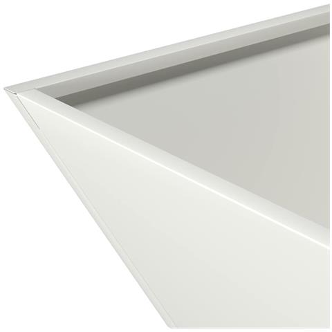 Vaso a Ciotola da Giardino Bianco 40 x 40 x 15 cm Acciaio - Foto 8