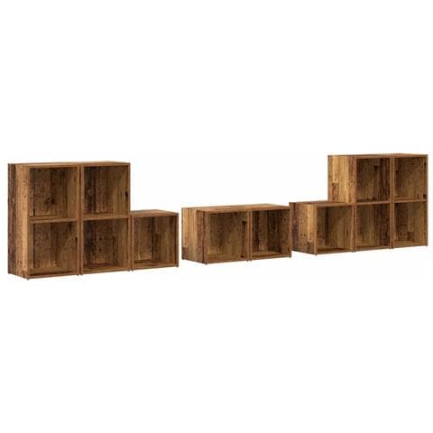 Set di mobili TV 8 pz Legno vecchio Legno ingegnerizzato - Foto 1