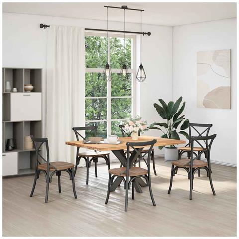 Gamba per Tavolo da Pranzo a Forma di Ragno Antracite 85x85x(72-73) cm Acciaio - Foto 2