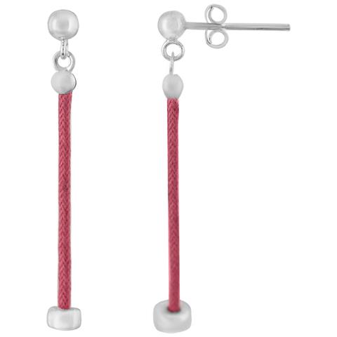 Ciondolo In Argento Con Cordino Fucsia, Argento 925 - Foto 1