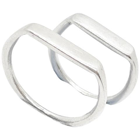 Confezione Di Anelli Sottili In Argento, 7 Micron, Misure T10-13 - Foto 1