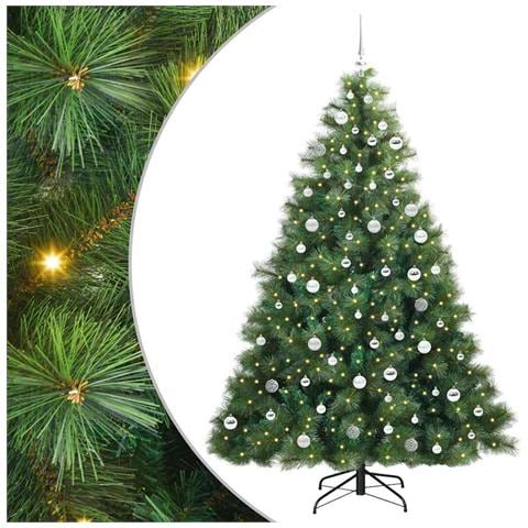 Albero di Natale artificiale con 300 LED Verde 210 cm PE e PVC - Foto 1