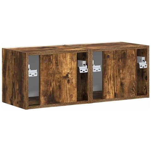 Mobile TV da parete 2 pcs Rovere fumé 60 x 31 x 29.5 cm - Foto 9