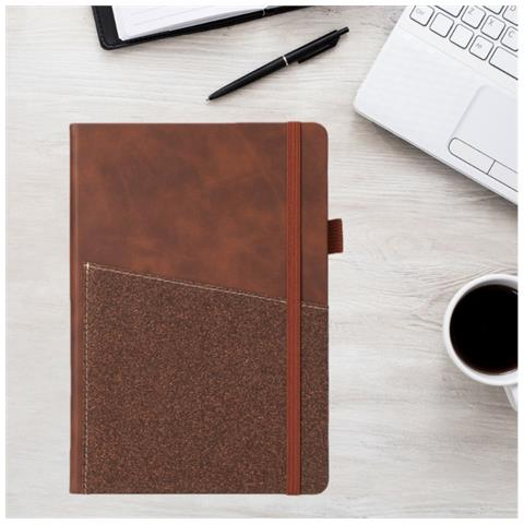 Quaderno Creativo Minimalista Con Chiusura A Elastico - Ideale Per Scrittura E Ufficio Brown - Foto 2