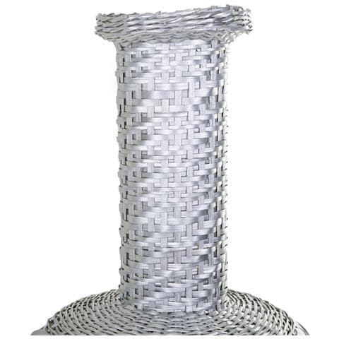 Vaso In Bambù Laccato Argento 15x38x71h - Foto 2