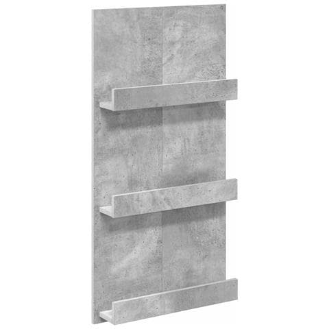 Scaffale per riviste Grigio cemento 51 x 11 x 102 cm - Foto 1