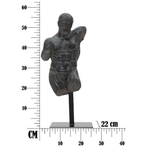 Scultura Museum Man Busto Maschile In Resina Effetto Pietra - Foto 7