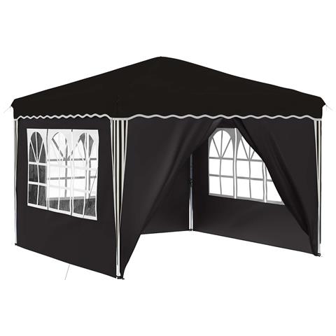 Tenda per feste a pop-up 288 x 288 x 245 cm Nero Tessuto Oxford - Foto 1