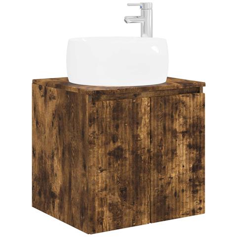 Mobile Lavabo da Parete Rovere Fumo 49,5 x 44,5 x 66 cm - Foto 1