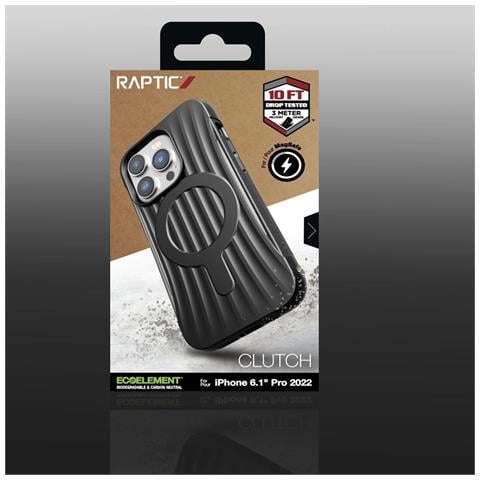 Raptic X-doria Clutch Case Per Iphone 14 Pro Con Retro Cover Magsafe, Nero - Foto 1