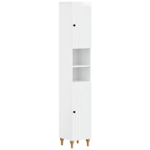 Set di Armadi da Bagno da 2 Pezzi ALKMAAR Bianco Lucido - Foto 8