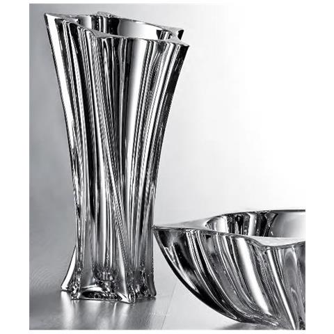 Vase Cristal Bohemia 30 Cm + Alzatina WaltherGlas Modèle Natascha - Neuf