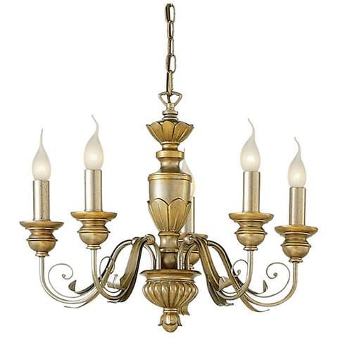 Lampada A Sospensione 5 X 40w E14 Oro Antico - Foto 1