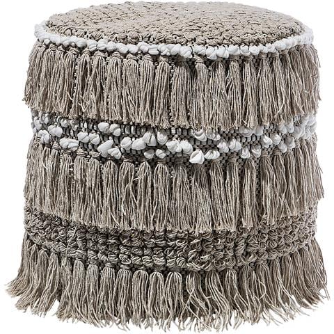 Pouf In Tessuto Beige 43 X 44 Cm Noida - Foto 23