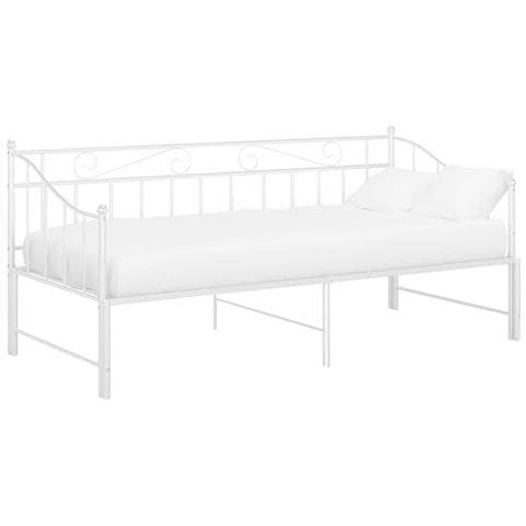 Telaio Divano Letto Estraibile Bianco In Metallo 90x200 Cm - Foto 10
