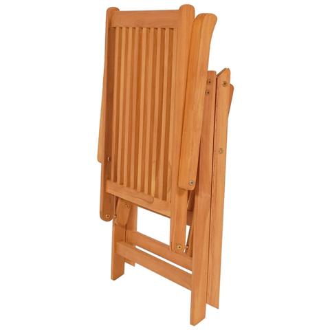 Sedie Giardino 4 pz con Cuscini Verdi in Massello di Teak - Foto 10