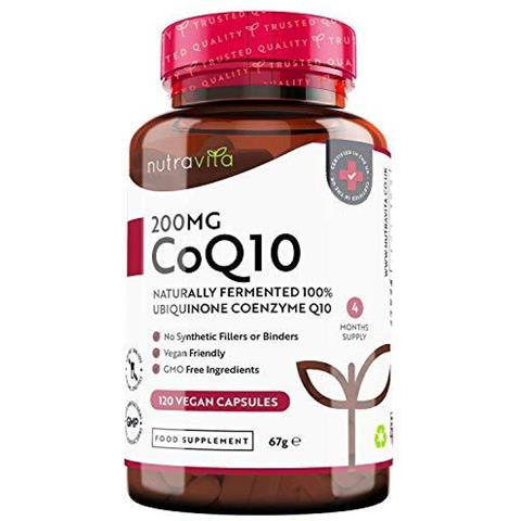 Co Enzima Q10 200mg - 100 Puro E Fermentazione Naturale Ubiquinone - 120 Vegan Capsule Di Alta Resistenza Coq10 (4 Mesi Supply) - Made In Uk Da Nutravita - Foto 1