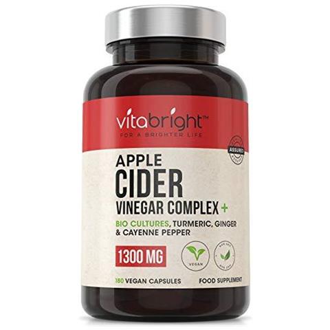 Aceto Di Mele Complex - 1300mg - 180 Capsule - Con Simbiotici Prebiotici Curcuma Zenzero E Pepe Di Caienna - Per Men Women - Made In Uk Da - Foto 1