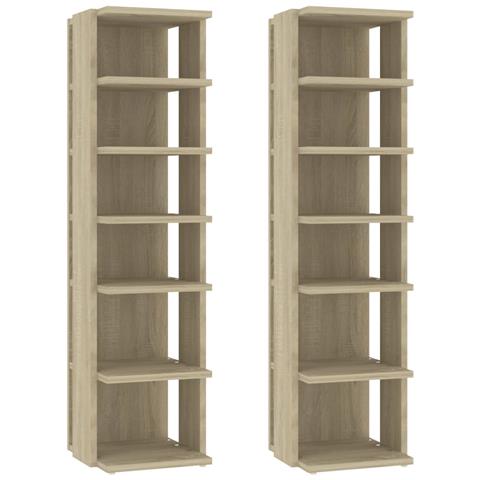 Scarpiere 2 pz Rovere sonoma 27,5x27x102 cm - Foto 1