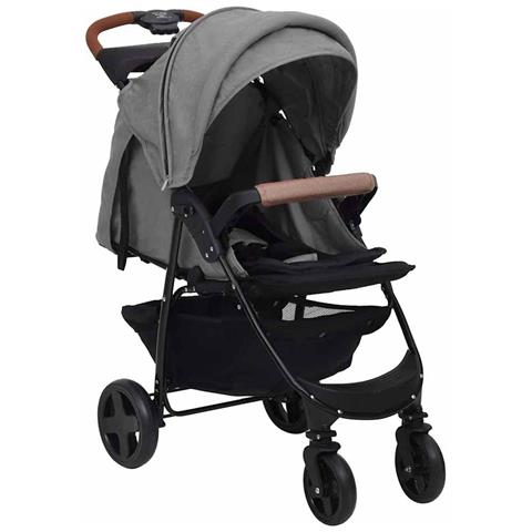 Passeggino 2 In 1 Grigio Chiaro In Acciaio - Foto 10