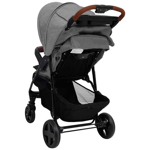 Passeggino 2 In 1 Grigio Chiaro In Acciaio - Foto 1