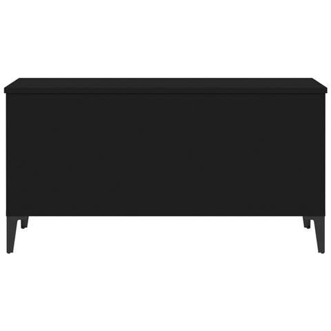 Tavolino Da Salotto Nero 90x44,5x45 Cm In Legno Multistrato - Foto 2