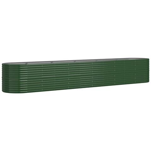 Letto Giardino Acciaio Verniciato a Polvere 440x80x68 cm Verde - Foto 1