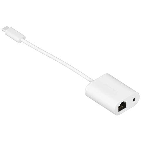 Adattatore Multiplo White Connettore Da Jack Femmina 3,5mm E Ethernet A Usb-c Per Era 100 Era 300 - Foto 1