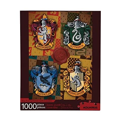 Harry Potter Puzzle House Crests (puzzle Da 1000 Pezzi) - Merchandise E Oggetti Da Collezione Di Harry Potter Con Licenza Ufficiale - Antiriflesso - Adattabilita Precisa - 20x28 Pollici - Foto 1