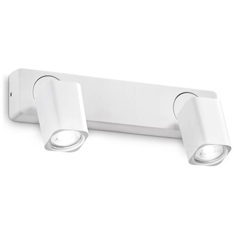 Spot Contemporaneo Rudy Alluminio Bianco 2 Luci Gu10 35w 3000k Ip20 - Foto 1
