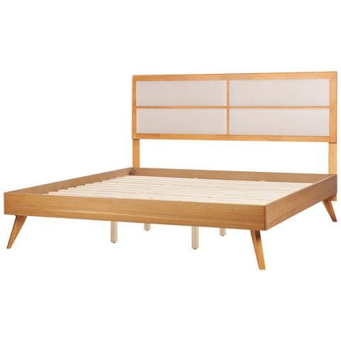 Letto Matrimoniale Legno Chiaro 180 X 200 Cm Poissy - Foto 2