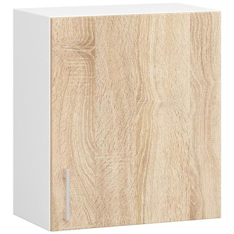 Mobile da cucina pensile LIMA, 1 anta, 50x30,5x58 cm, Colore Bianco e Sonoma Quercia - Foto 1