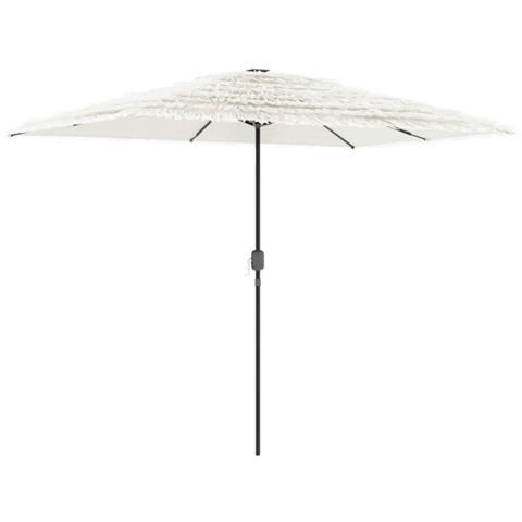 Ombrellone Giardino Con Palo In Acciaio Bianco 300x200x250 Cm - Foto 2