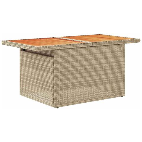 Set Divano Da Giardino 5 Pz Con Cuscini Beige In Polyrattan - Foto 10
