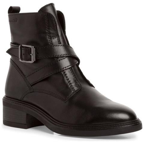 Black Casual Closed Booties Stivaletti Pelle Scarpe Donna Nero Eu 37, 1-25469-29 003 - Foto 2