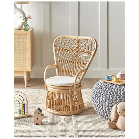 Sedia Per Bambini Rattan Naturale Temeni - Foto 1