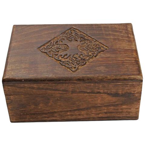 Scatola Per Gioielli In Legno Con Motivo Celtico - Eleganza E Stile 20.5x12.5x6 Cm - Foto 2