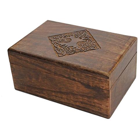Scatola Per Gioielli In Legno Con Motivo Celtico - Eleganza E Stile 20.5x12.5x6 Cm - Foto 1