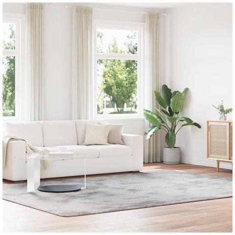 Tappeto Shaggy a Pelo Lungo NAVARRA Grigio Argento 240x340cm - Foto 1