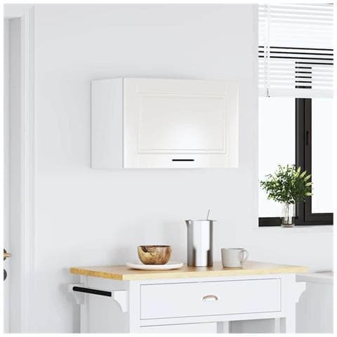 Pensile Da Cucina Porto Bianco Lucido In Legno Multistrato - Foto 3