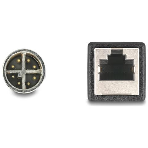 Cavo M12 codificato X a 8 pin maschio per RJ45 femmina PVC 0,5 m - Foto 3