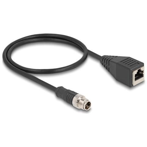 Cavo M12 codificato X a 8 pin maschio per RJ45 femmina PVC 0,5 m - Foto 1