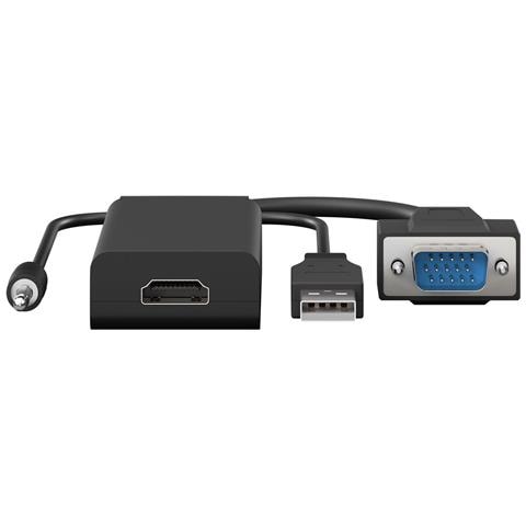 61259 cavo e adattatore video 0,16 m VGA (D-Sub) + 3.5mm + USB Type-A HDMI Nero - Foto 2