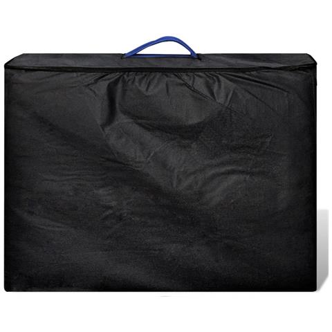 Lettino Pieghevole Da Massaggio Blu 3 Zone Con Telaio Legno - Foto 1