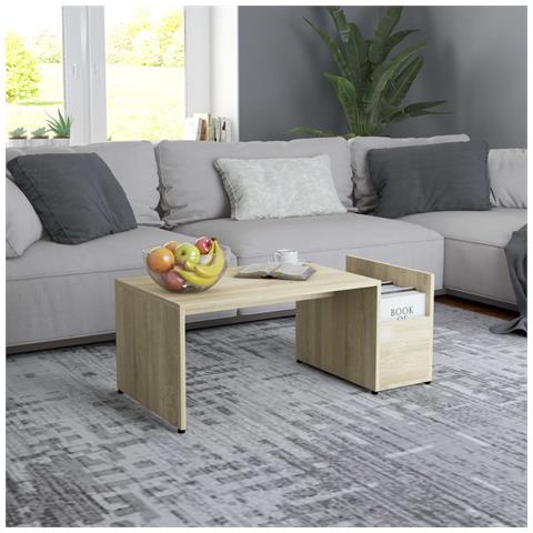 Lusso Casadino - Tavolino Da Salotto Rovere Sonoma 90x45x35 Cm Legno Multistrato - Foto 6