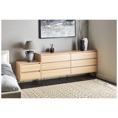 Cassettiera A 6 Cassetti Cardigan Marrone Chiaro - Foto 1