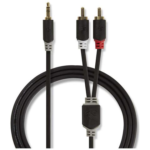 CABW22200AT30 cavo audio 3 m 3.5mm 2 x RCA Antracite - Foto 1